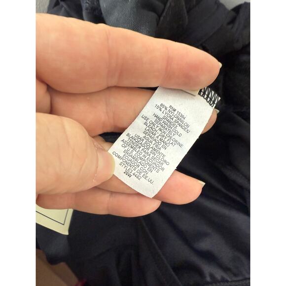 Vintage Basic Editions Swimsuit One Piece Black Skirt Womens Plus Size 20W - Picture 6 of 8